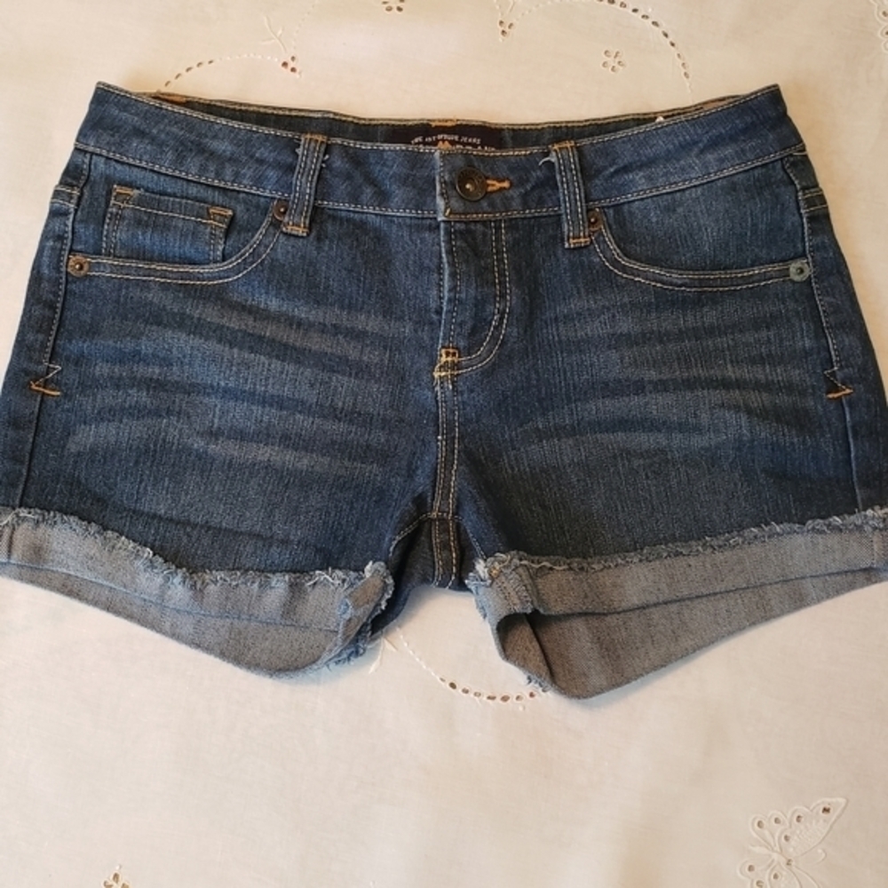 LUCKY BRAND Riley Mid Rise Cuffed Jean Shorts Girls Size 14